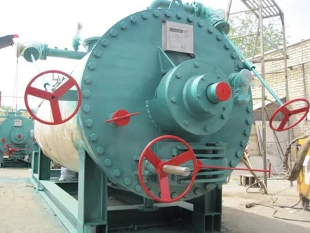 دیگ پخت ضایعات صنعتی در حال کار با بخار