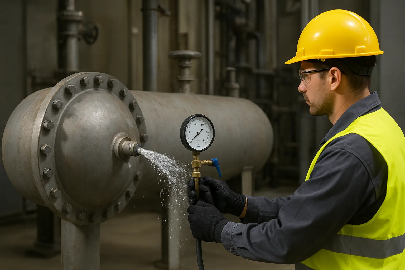 ایمنی و تست‌های هیدرواستاتیک منابع تحت فشار