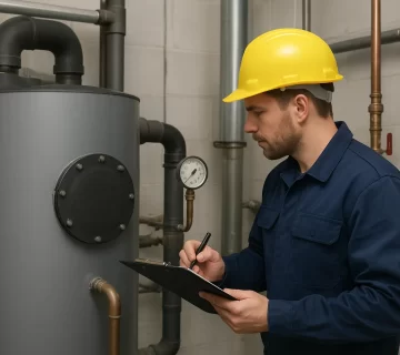 بررسی ایمنی دیگ آب داغ در سیستم‌های گرمایش مرکزی