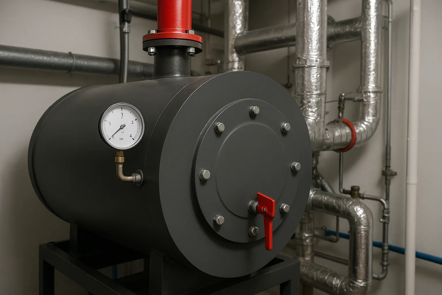 دیگ آب داغ در سیستم‌های گرمایش چیلر–فن‌کوئل