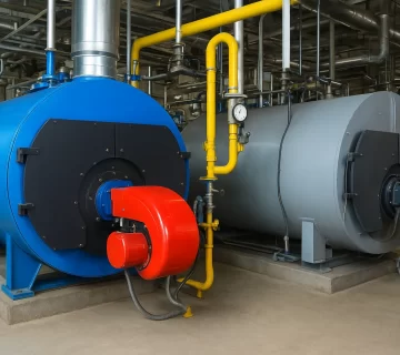 مقایسه راندمان دیگ آب داغ گازی و گازوئیلی