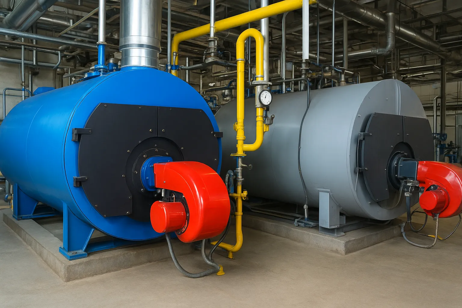 مقایسه راندمان دیگ آب داغ گازی و گازوئیلی