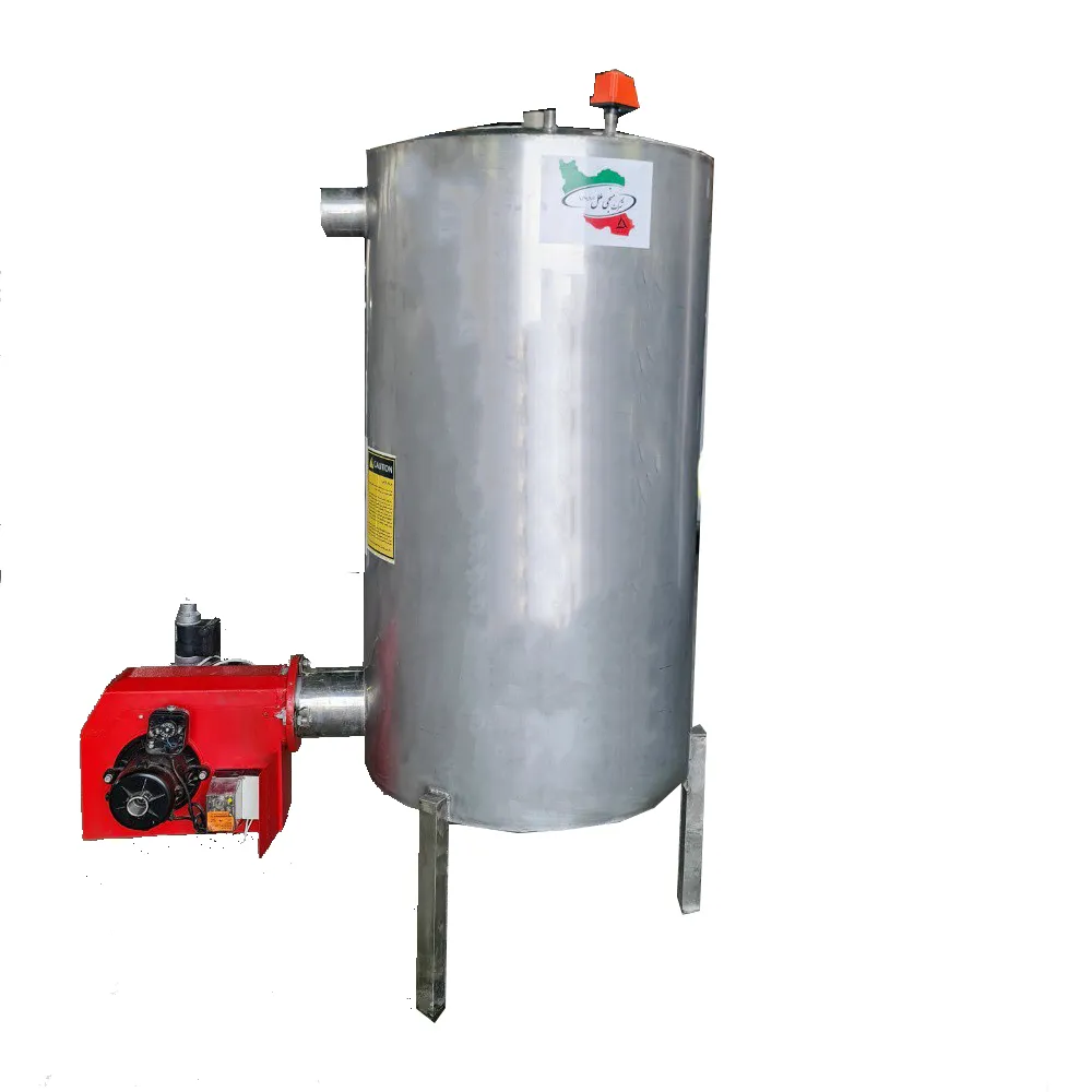 نصب دیگ آب داغ استیل در کارخانه