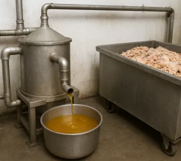 مزایای استفاده از روغن‌گیر ضایعات مرغ در خط تولید