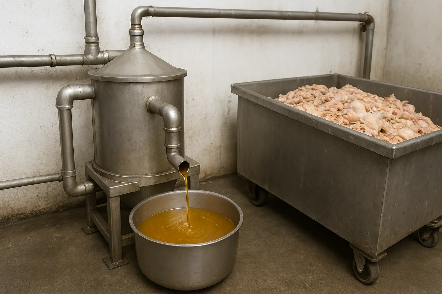 مزایای استفاده از روغن‌گیر ضایعات مرغ در خط تولید