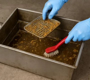 راهنمای عملی پاکسازی و سرویس روغن‌گیر ضایعات مرغ