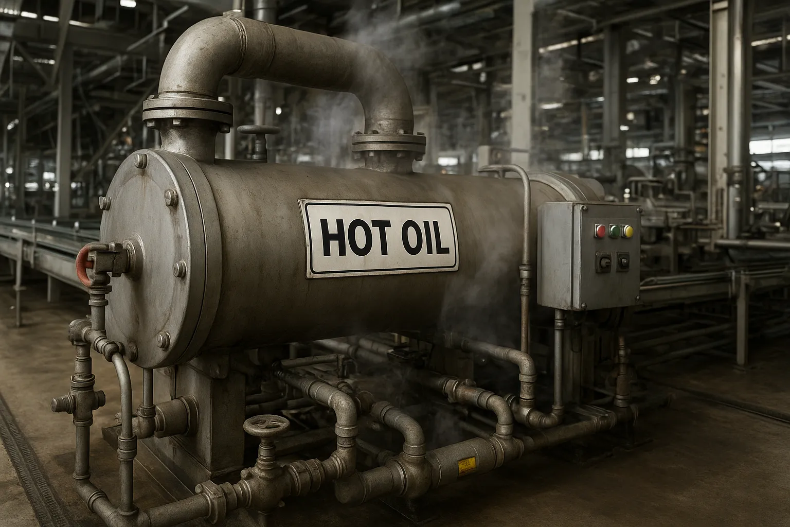 نحوه عملکرد دیگ روغن داغ در خطوط تولید پیوسته