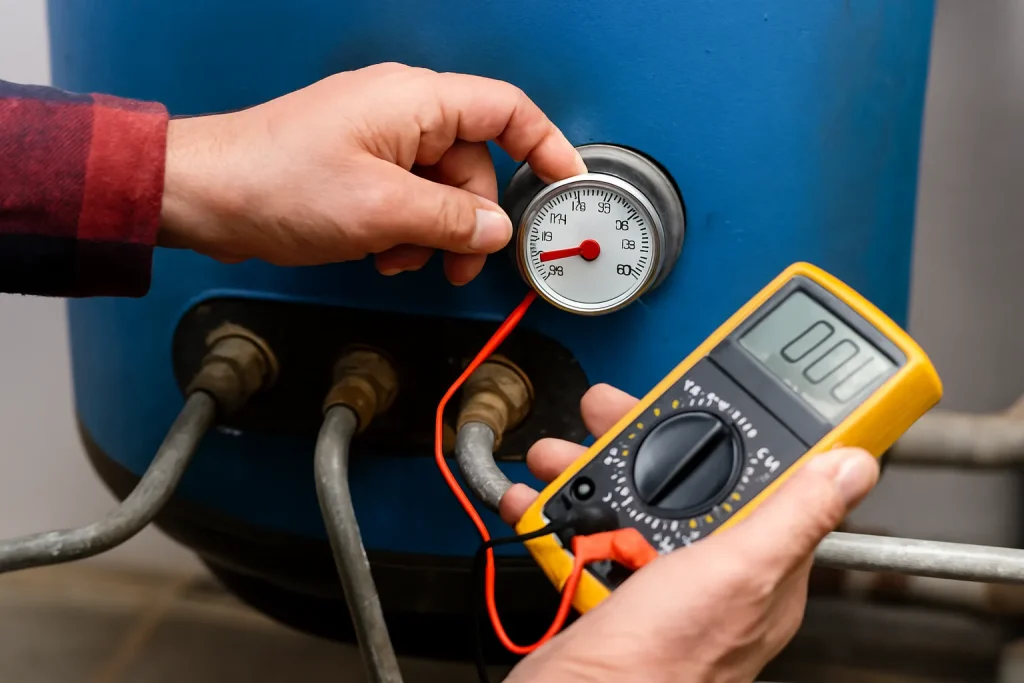 تست عملکرد ترموستات موتورخانه