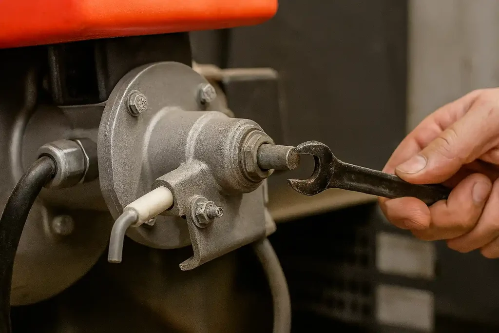 دسترسی به الکترود مشعل برای تعویض