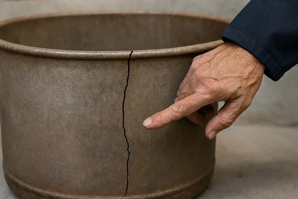 ترک‌های سطحی و داخلی دیگ پخت