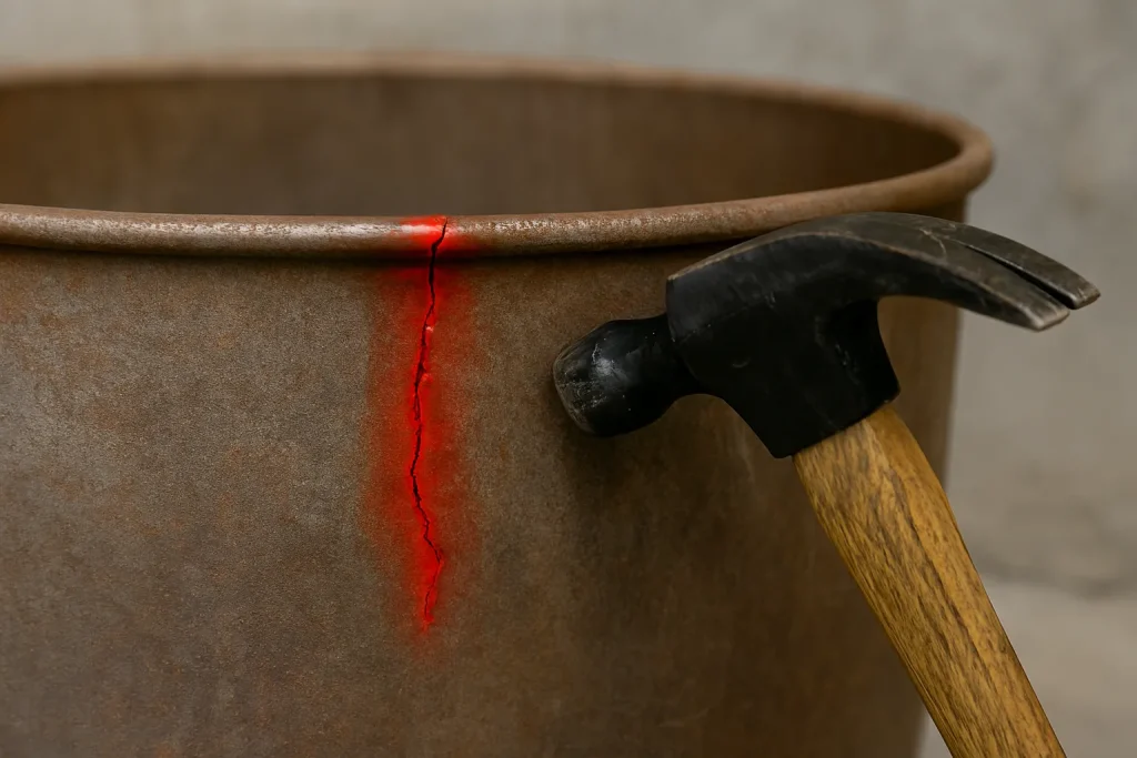 تشخیص شکستگی در دیگ صنعتی