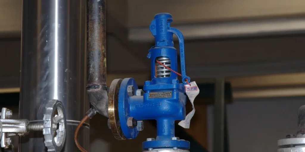 شیر ایمنی نصب شده روی دیگ بخار