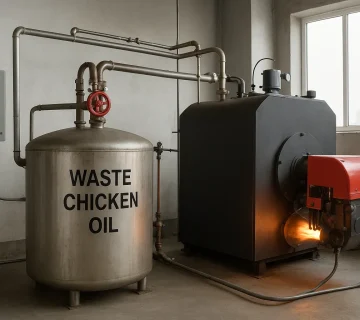 بازیافت انرژی از روغن ضایعات مرغ برای گرمایش