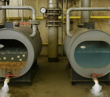 تأثیر سختی آب بر راندمان دیگ بخار صنعتی