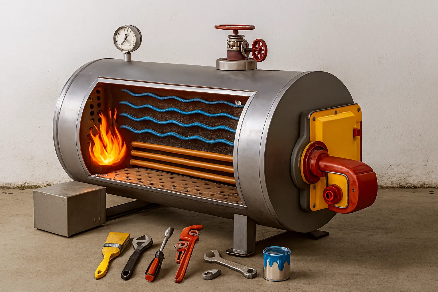 برنامه زمان‌بندی نگهداری دوره‌ای دیگ آب داغ