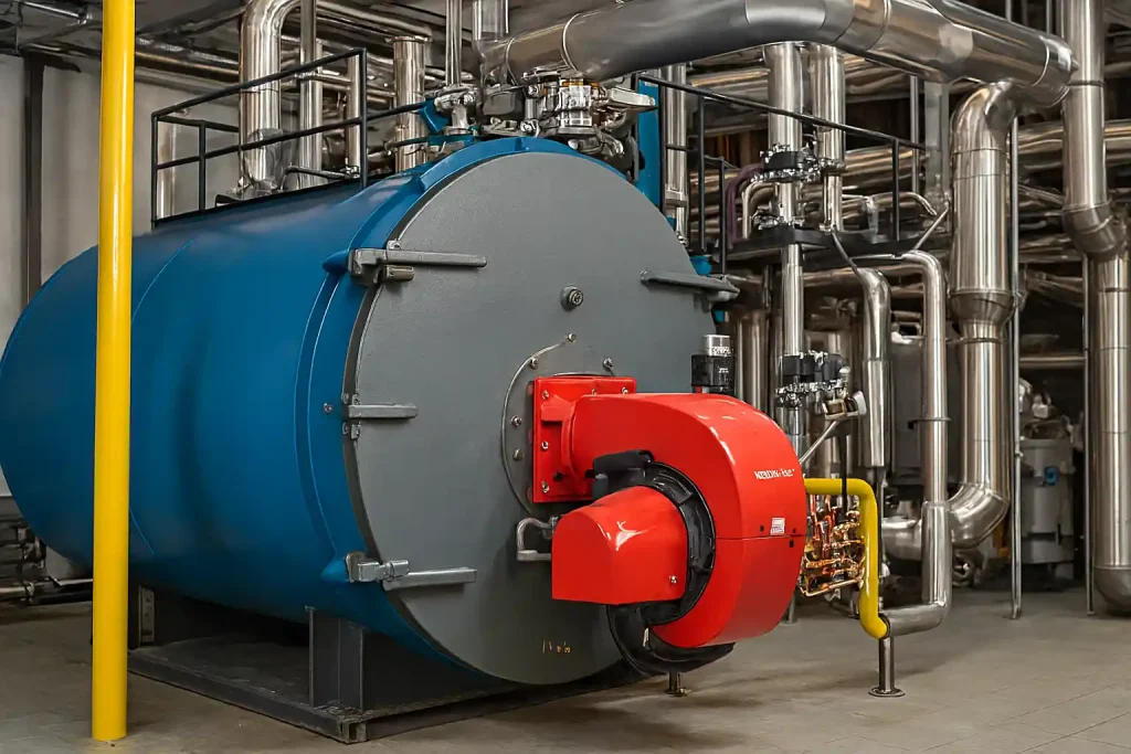 دیگ بخار مخصوص خطوط بسته‌بندی غذایی