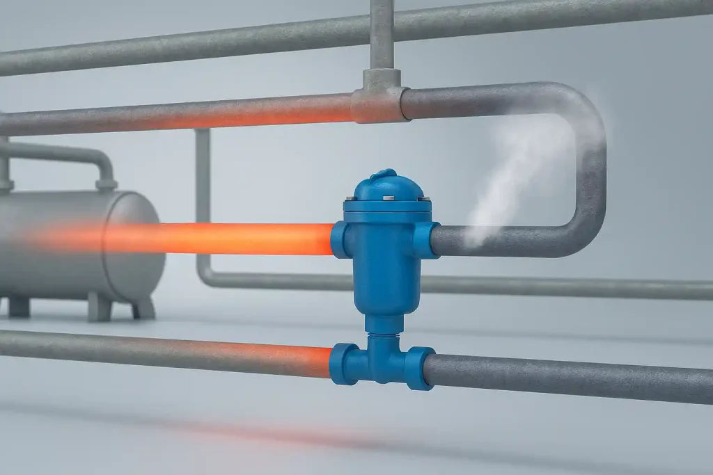 افزایش راندمان با استفاده از تله بخار