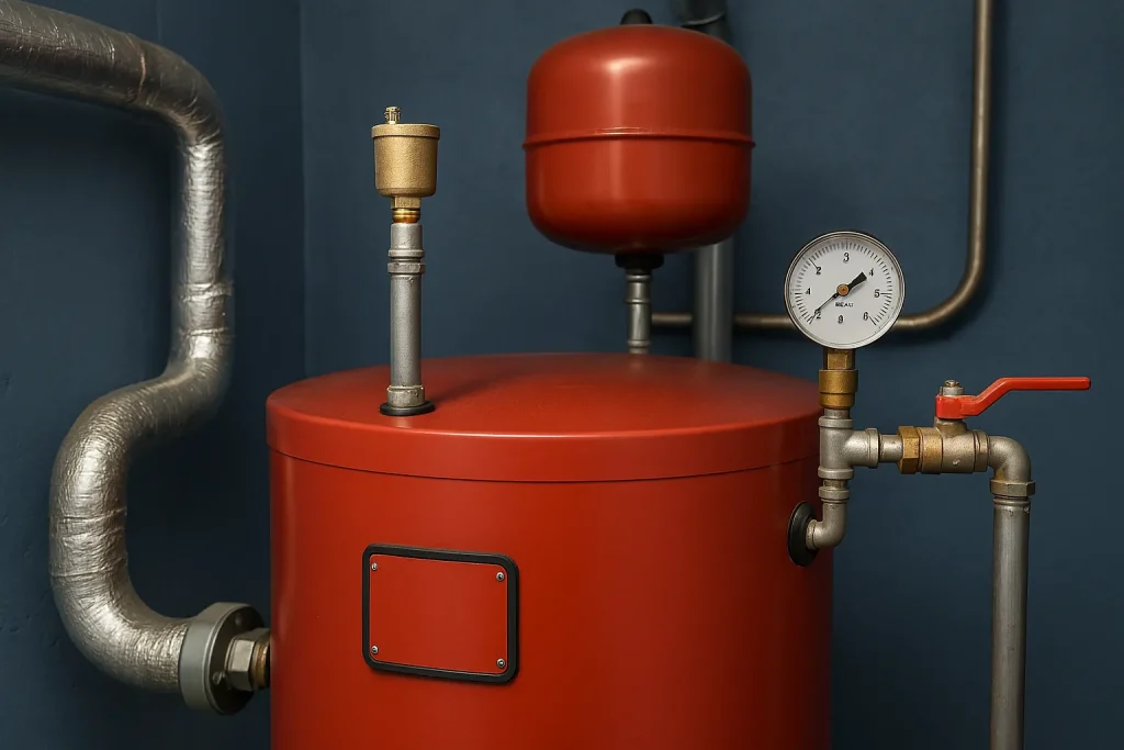 هواگیری دیگ آب داغ صنعتی