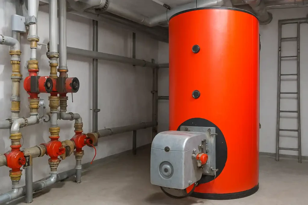 نمودار راندمان دیگ آب داغ