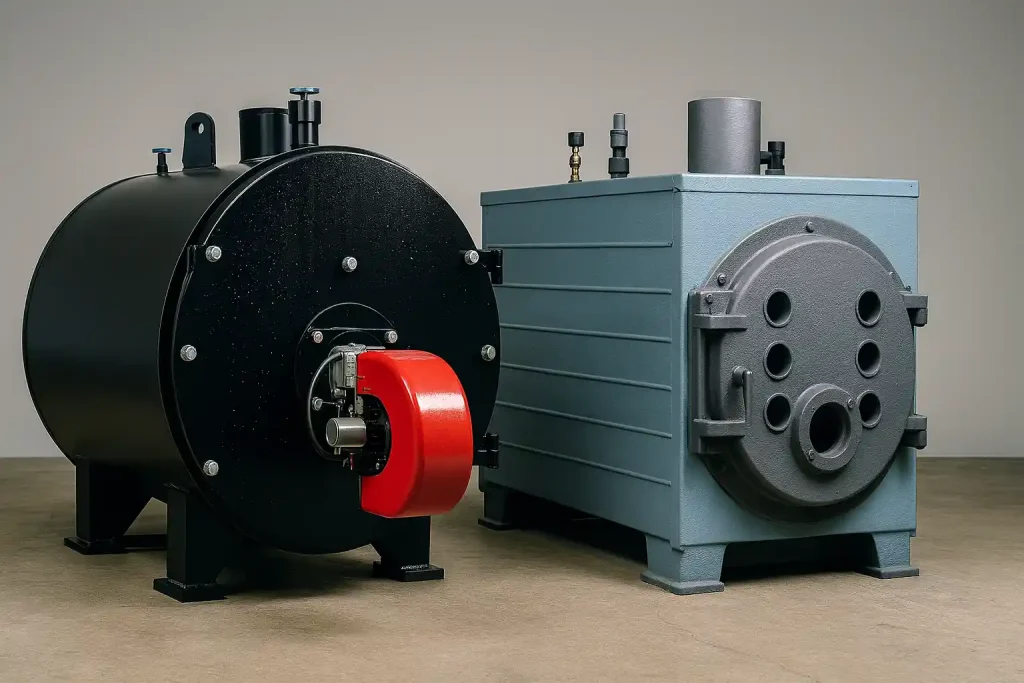 دیگ آب داغ چدنی قطعه‌ای