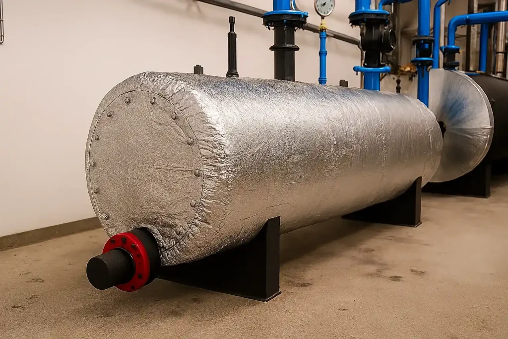 عایقکاری اصولی دیگ آب داغ در موتورخانه ساختمان