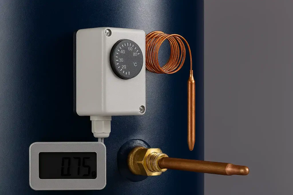 تنظیم دقیق ترموستات برای کنترل دمای آب دیگ