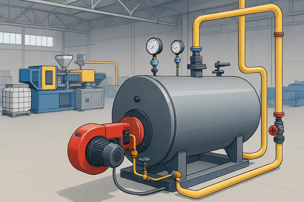 بهینه‌سازی راندمان دیگ روغن داغ در واحدهای صنعتی پلاستیک
