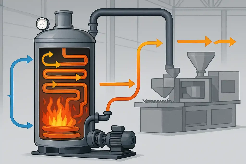 تحلیل راندمان دیگ روغن داغ در کارخانه تولید پلاستیک و بهینه‌سازی مصرف انرژی
