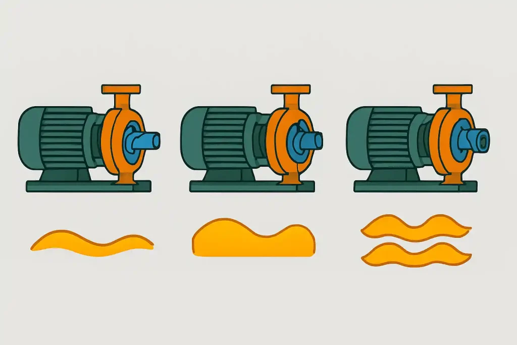 مقایسه انواع پمپ روغن داغ برای ویسکوزیته‌های مختلف