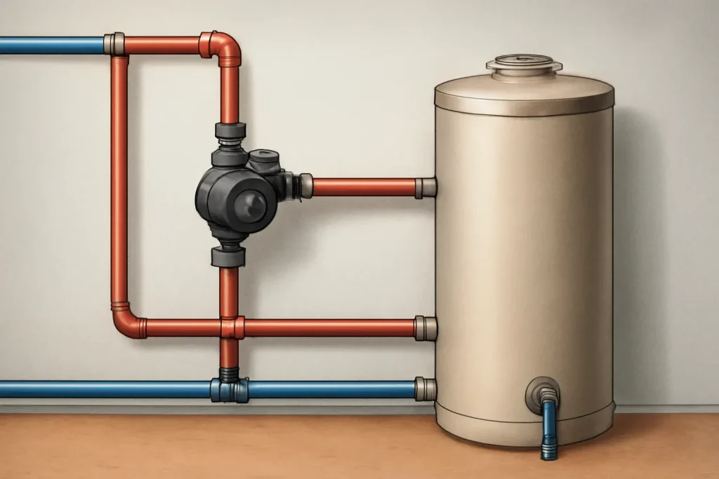 پمپ سیرکولاسیون آب داغ در سیستم گرمایش ساختمان
