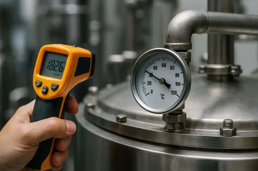 کویل‌های مارپیچی و مسیر روغن حرارتی داخل دیگ