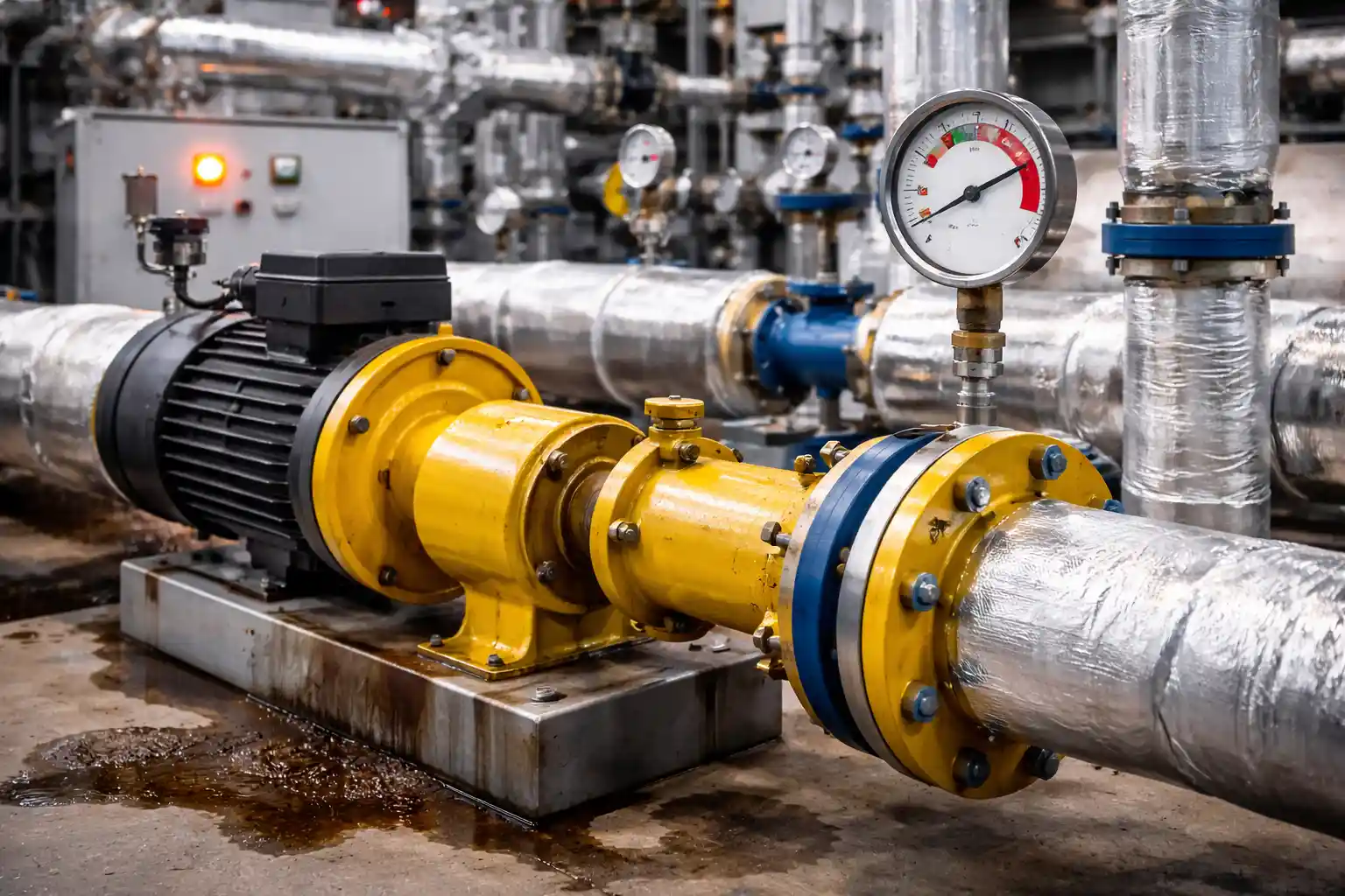 بررسی دلایل افت فشار در سیستم روغن حرارتی