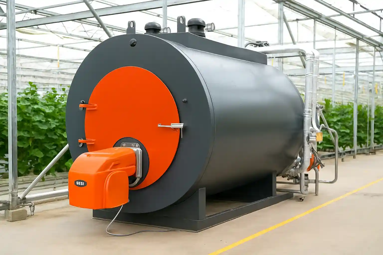 محاسبه ظرفیت بهینه دیگ آب داغ برای گلخانه‌ها