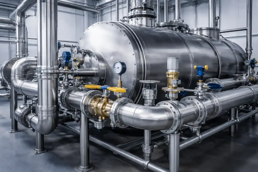 تجهیزات کنترل مصرف آب در بویلر صنعتی مجهز به فناوری بازیافت انرژی حرارتی