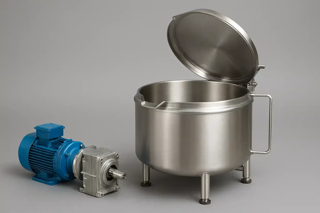 موتور گیربکس قدرتمند برای همزن دیگ پخت صنعتی