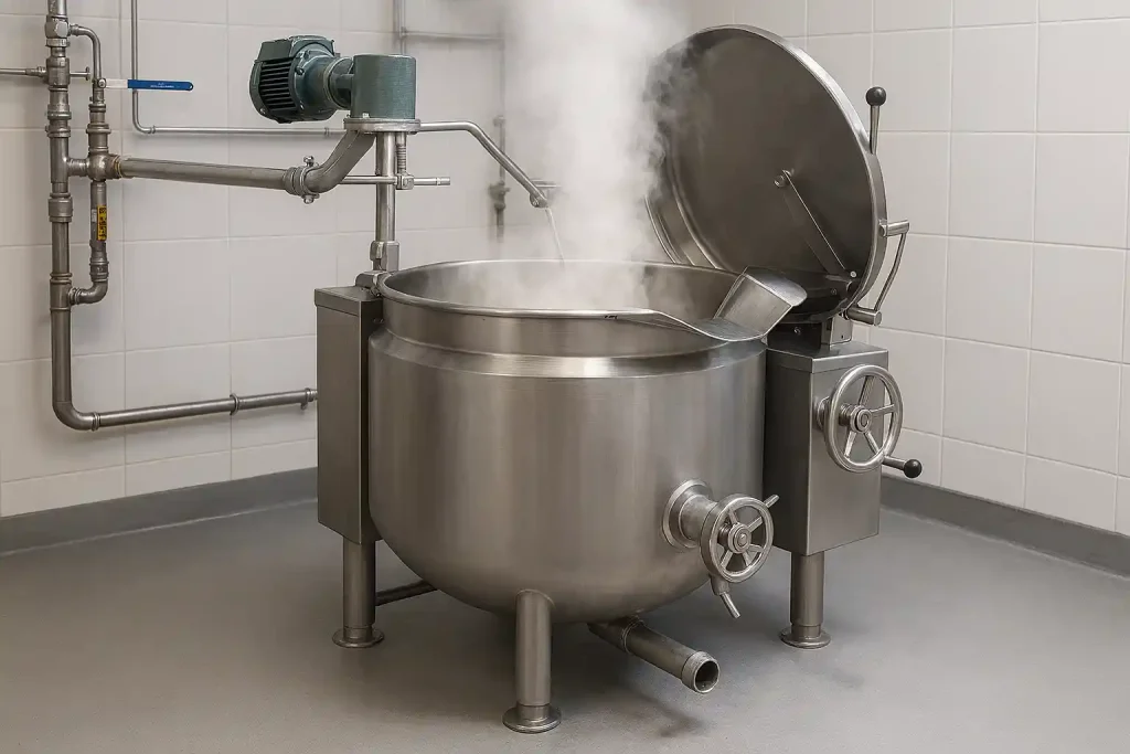 بازیافت حرارت دودکش در دیگ پخت صنعتی کارخانه‌ای