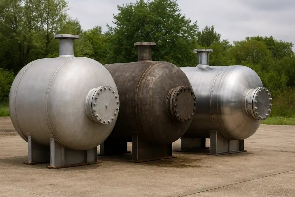 تأثیر نوع ورق فولادی بر استحکام مخزن تحت فشار