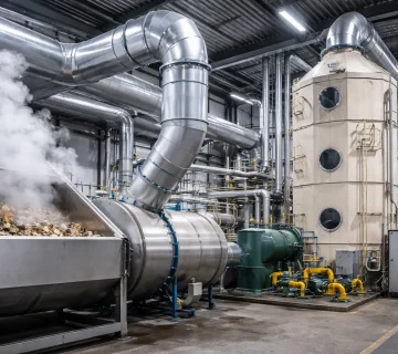 نحوه کنترل بو و گازهای بدبو در خطوط پخت ضایعات