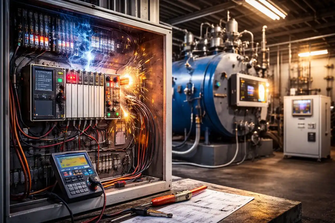 اثر نوسانات ولتاژ برق بر سیستم کنترلی دیگ بخار