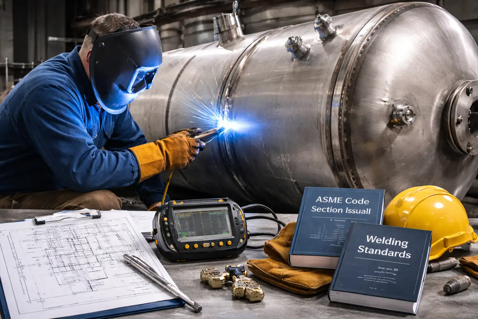 استانداردهای جوشکاری مخازن تحت فشار؛ راهنمای جامع فنی، ایمنی و الزامات بین‌المللی