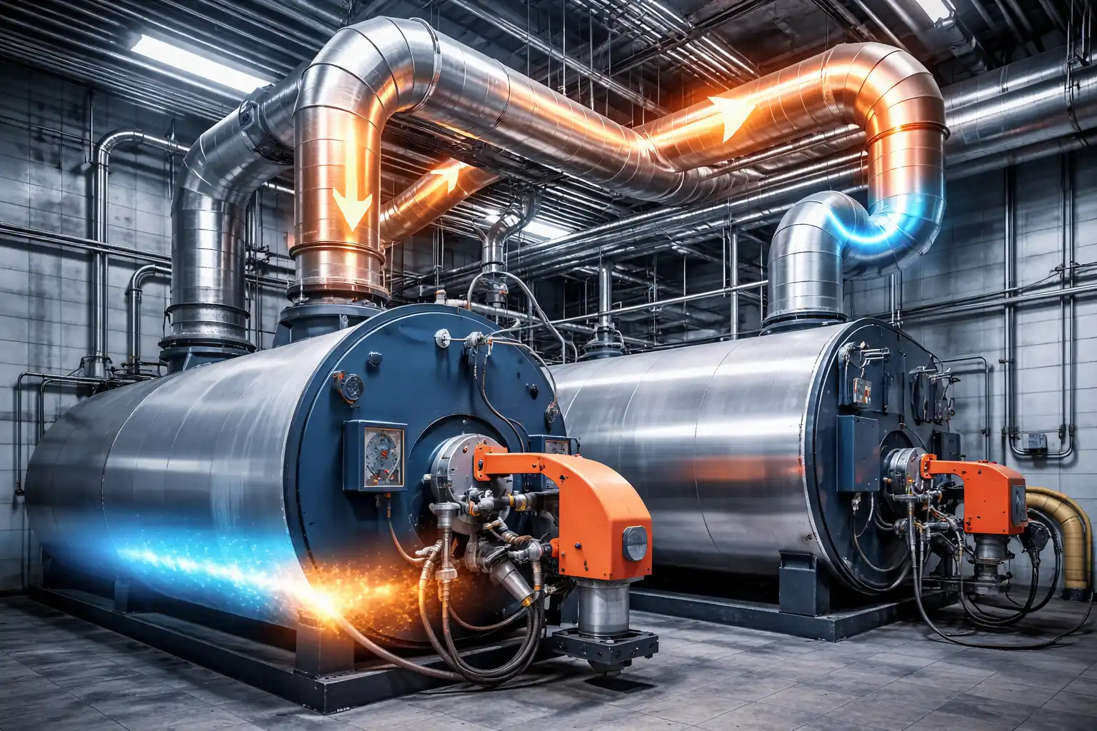 تاثیر طراحی مسیر دودکش بر راندمان حرارتی دیگ بخار