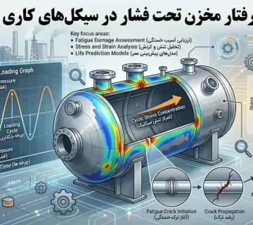 بررسی رفتار مخزن تحت فشار در سیکل‌های کاری متناوب